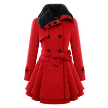 Fashion Europe Coat Belt Buckle trench Coat Double-breasted Long Sleeve Casual CoatLQ NW