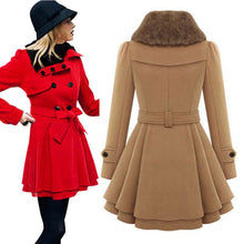 Fashion Europe Coat Belt Buckle trench Coat Double-breasted Long Sleeve Casual CoatLQ NW