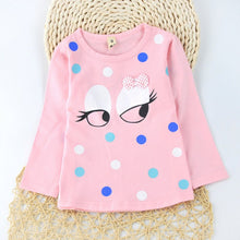 Hot Baby Kids Girl Clothes Cartoon Print T-shirts Tops Cute Cotton Long Sleeve Casual Children Tee Shirt Top NW