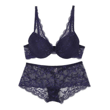 NEWEST Women B Cup Push Up Bra Set Sexy V-Neck Plunge Lace Bra Briefs Lace Bra Sexy Lingerie Bra NW