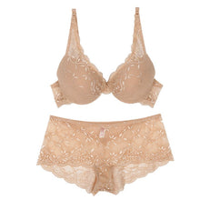 NEWEST Women B Cup Push Up Bra Set Sexy V-Neck Plunge Lace Bra Briefs Lace Bra Sexy Lingerie Bra NW