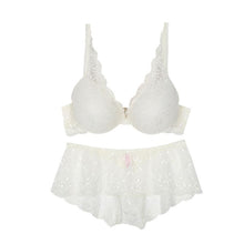 NEWEST Women B Cup Push Up Bra Set Sexy V-Neck Plunge Lace Bra Briefs Lace Bra Sexy Lingerie Bra NW