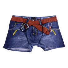 Sexy Men Printed Cotton Spandex Thong Jockstrap G-string Underwear Boxer M-XXL NW