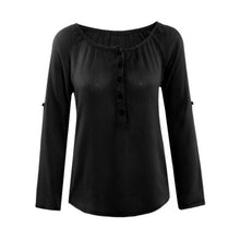 O Neck Long Sleeve Button Casual Cotton Blouses Women Blusas Femininas Tops Clothing XL NW