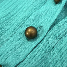 O Neck Long Sleeve Button Casual Cotton Blouses Women Blusas Femininas Tops Clothing XL NW