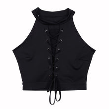 Sexy Halter LACE-UP Bandage Crop Tops Women Sleeveless Tee T-Shirt Blouse NW