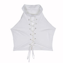 Sexy Halter LACE-UP Bandage Crop Tops Women Sleeveless Tee T-Shirt Blouse NW
