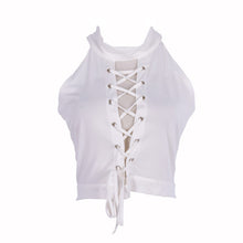 Sexy Halter LACE-UP Bandage Crop Tops Women Sleeveless Tee T-Shirt Blouse NW