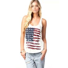 Sexy Women American Flag Vest Tank Tops Sleeveless Shirt Blouse Camisole NW