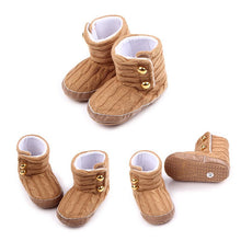 Infant Toddler Baby Boys Girls First Walkers Keep Warm Baby Shoes Booty Newborn Baby Crib Snow Knitting Solid Shoes NW