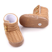 Infant Toddler Baby Boys Girls First Walkers Keep Warm Baby Shoes Booty Newborn Baby Crib Snow Knitting Solid Shoes NW