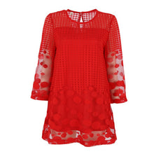 Women Blouses Elegant Shirts Loose O-Neck 3 4 Sleeve Women Tops Lace Shirt Blouse Plus Size M-5XL NW