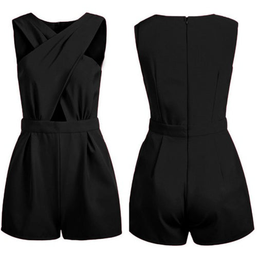 Women Girls Clubwear V Neck Playsuit Bodycon Party Jumpsuit Romper Trousers S-XL NW
