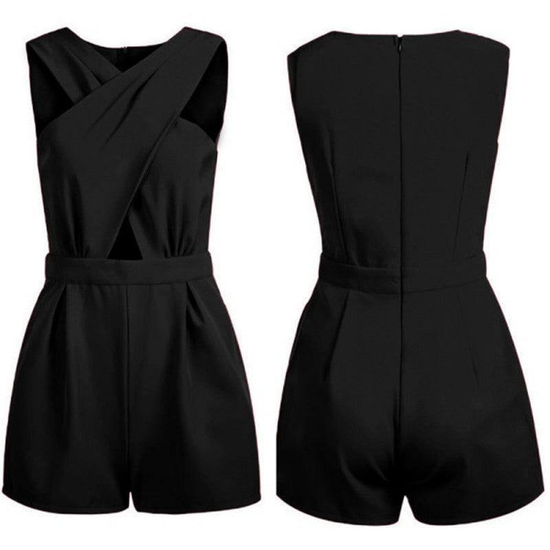 Women Girls Clubwear V Neck Playsuit Bodycon Party Jumpsuit Romper Trousers S-XL NW