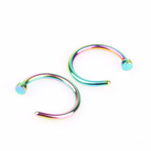 20G 2pcs Hot Stainless Steel Nose Open Hoop Ring Earring Body Piercing Jewel NW