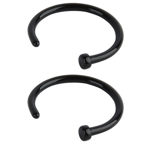 20G 2pcs Hot Stainless Steel Nose Open Hoop Ring Earring Body Piercing Jewel NW