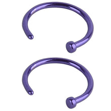 20G 2pcs Hot Stainless Steel Nose Open Hoop Ring Earring Body Piercing Jewel NW
