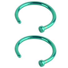 20G 2pcs Hot Stainless Steel Nose Open Hoop Ring Earring Body Piercing Jewel NW