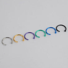 20G 2pcs Hot Stainless Steel Nose Open Hoop Ring Earring Body Piercing Jewel NW