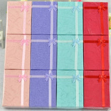 24Pcs Paper Square Bowknot Ring Earring Necklace Jewelry Gift Box Case Display A85 NW
