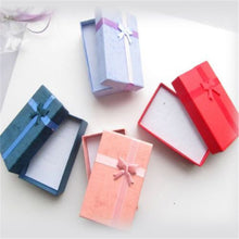 24Pcs Paper Square Bowknot Ring Earring Necklace Jewelry Gift Box Case Display A85 NW