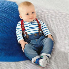 2PCS Baby Boys Toddler Striped T-shirt Top Fashion Jeans Bib Pants Clothes Sets 0-3Y NW