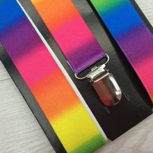 2Pcs Colorful Boy Men Y-Back Suspenders Child Elastic Adjustable Clip-On Braces NW