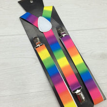 2Pcs Colorful Boy Men Y-Back Suspenders Child Elastic Adjustable Clip-On Braces NW