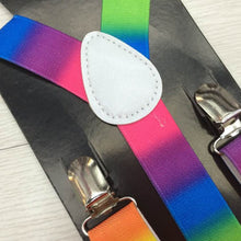 2Pcs Colorful Boy Men Y-Back Suspenders Child Elastic Adjustable Clip-On Braces NW