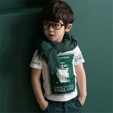2Pcs Set Boy Suit Kids Ship Printed Short Sleeve T-shirt Children Pants Cotton Cloth NW