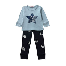2pcs Cute Kids Baby Boys Long Sleeve Tops Long Pants Clothing Animal Star Outfit 0-3Y NW