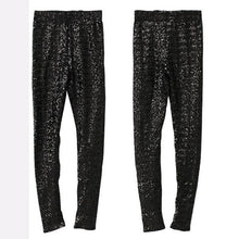 3 Colors Women Fashion Sequin Stretchy Leggings Bling Paillette Slim Legging Pencil Pants NW