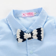 3PCS Kids Baby Boy Cotton Striped Bowtie Romper Outwear Outfit Clothes Set 0-4Y NW
