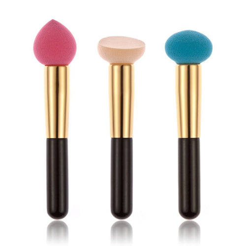 3Pcs Beauty Makeup Brushes Sponge Liquid Cream Foundation Brush Powder Puff Blending Make Up Smooth Powder Puff Hot NW