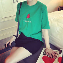 4 Pattern Womens T Shirts Short Sleeve Tops Tees Fruit Printed Tshirt Fashion For Women Banana Strawberry Print T-Shirt NW