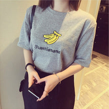 4 Pattern Womens T Shirts Short Sleeve Tops Tees Fruit Printed Tshirt Fashion For Women Banana Strawberry Print T-Shirt NW
