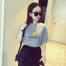 4 Pattern Womens T Shirts Short Sleeve Tops Tees Fruit Printed Tshirt Fashion For Women Banana Strawberry Print T-Shirt NW