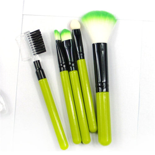 5Pcs Makeup Blush Eyeshadow Leopard Brushes Lipstic Cosmetic Brush Set Tool New NW
