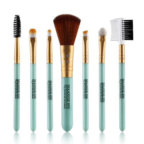 7PCS New Pro Cosmetic Makeup Brush Tool Eyeshadow Brushes Set Powder Foundation Lip Make Up Brushes NW