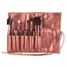 7pcs set Makeup Blush Eyeshadow Lip Brush Cosmetic Brushes Set Kit Leather Case Beauty NW