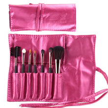 7pcs set Makeup Blush Eyeshadow Lip Brush Cosmetic Brushes Set Kit Leather Case Beauty NW