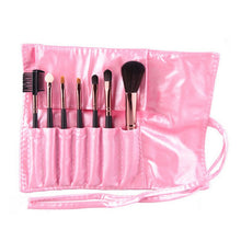7pcs set Makeup Blush Eyeshadow Lip Brush Cosmetic Brushes Set Kit Leather Case Beauty NW