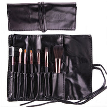 7pcs set Makeup Blush Eyeshadow Lip Brush Cosmetic Brushes Set Kit Leather Case Beauty NW