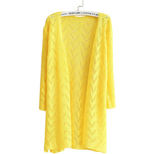 9 Colors Women Wave Stripe Casual Long Sleeve Cardigan Knit Sweater Coat Outwear Open Stitch NW