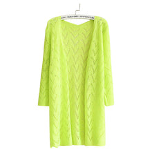 9 Colors Women Wave Stripe Casual Long Sleeve Cardigan Knit Sweater Coat Outwear Open Stitch NW