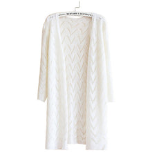 9 Colors Women Wave Stripe Casual Long Sleeve Cardigan Knit Sweater Coat Outwear Open Stitch NW