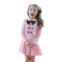 Kids Toddlers Girls Bowknot Dress Butterfly Lace long-sleeved Princess Dress 2-7Y Clothes NW