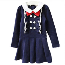 Kids Toddlers Girls Bowknot Dress Butterfly Lace long-sleeved Princess Dress 2-7Y Clothes NW