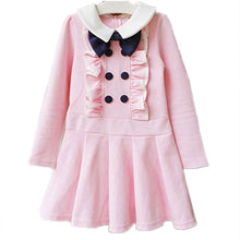 Kids Toddlers Girls Bowknot Dress Butterfly Lace long-sleeved Princess Dress 2-7Y Clothes NW