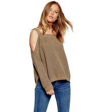 Fashion Women Sweater Wool Strapless Bat Sleeve Sweater Pullover Solid Kintted Sweaters NW